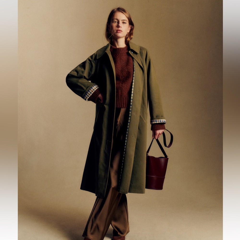 Sézane Clyde coat dark green size 42 (US 10)